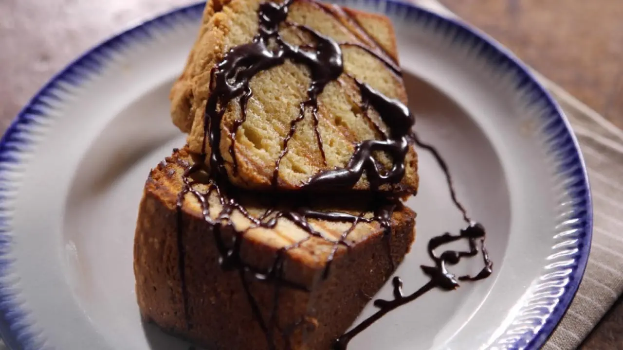 Grilled Banana Pound Cake