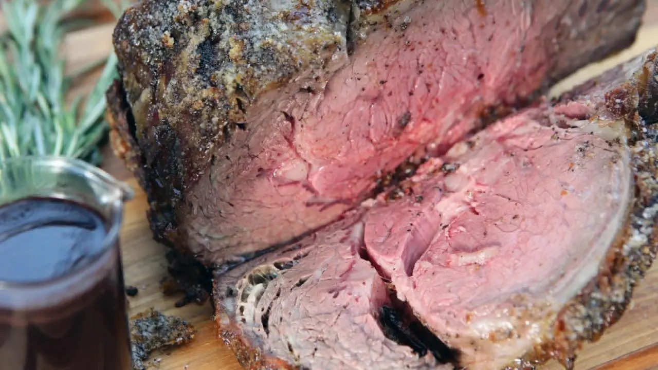 Prime Rib Roast with Red Wine Au Jus Recipe Nancy Fuller Food Network