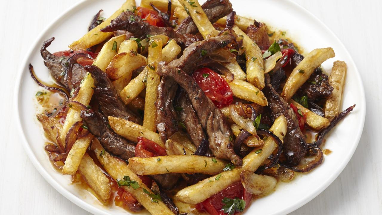 Beef Stir-Fry with Fries