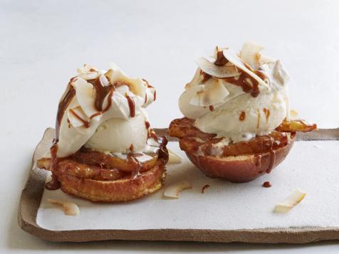 Dulce de Leche-Pineapple Ice Cream Sundaes