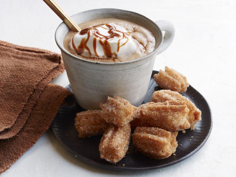 Mini Churros With Dulce De Leche Hot Chocolate Recipe | Food Network ...