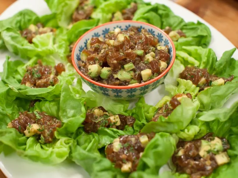 Tuna Avocado Poke, as seen on Cooking Channel's Dinner at Tiffani's, Season 1.