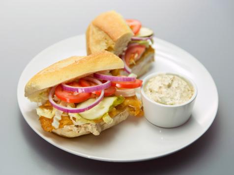 Fried Fluke Po'boys