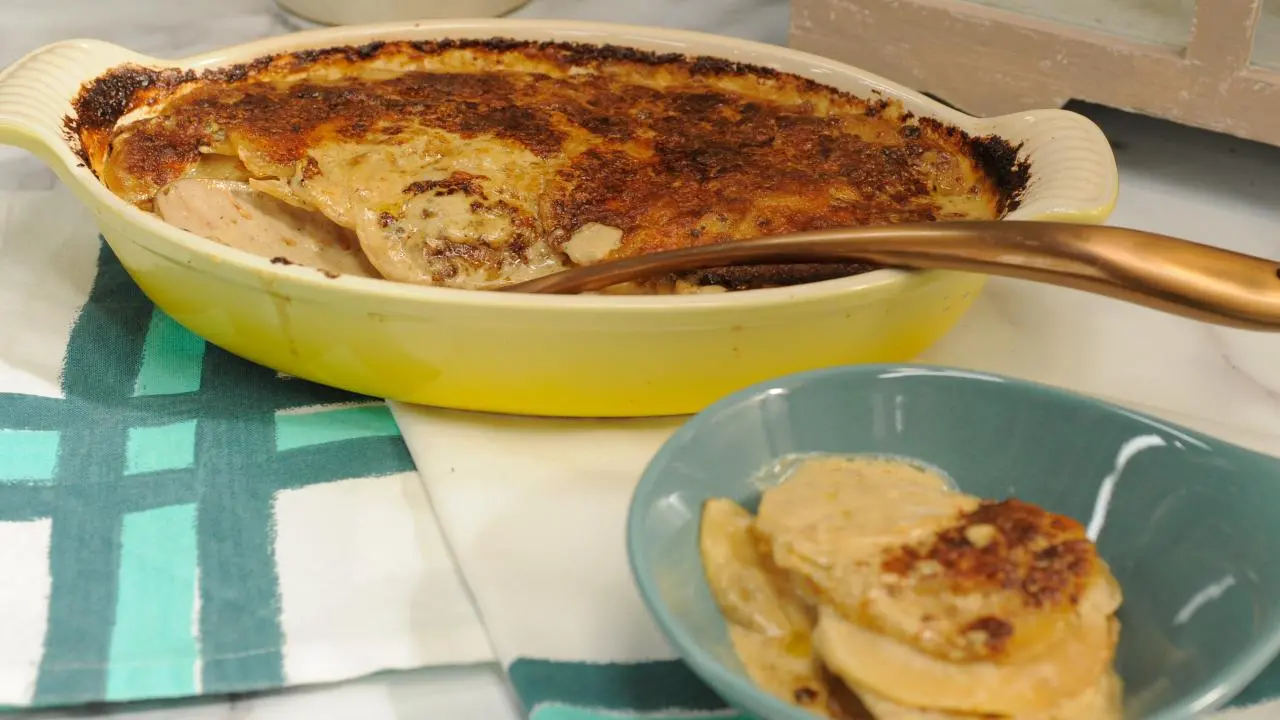 Porcini-Soy Potato Gratin