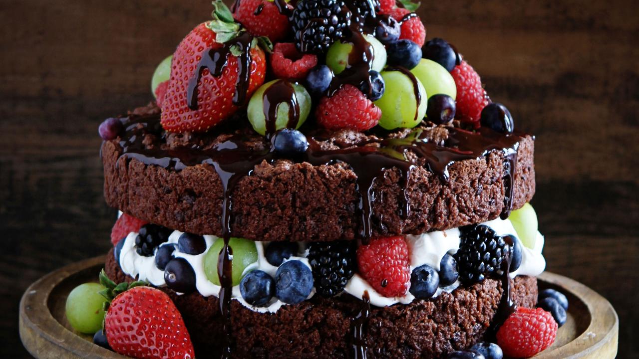 Bake Your Cake and Eat It Too: A Lighter, Naked Chocolate Cake with Fruit |  FN Dish - Behind-the-Scenes, Food Trends, and Best Recipes : Food Network |  Food Network