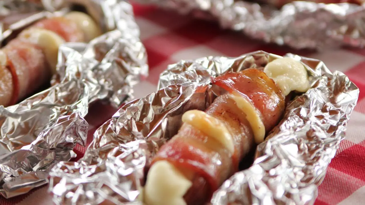 Cheesy Bacon Hot Dogs