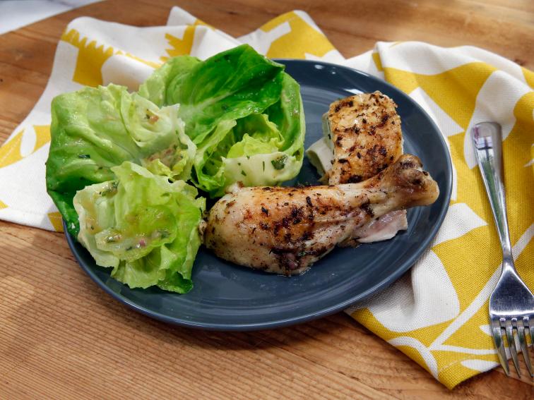 Roasted Chicken with Bibb Lettuce and Roasted Chicken Vinaigrette