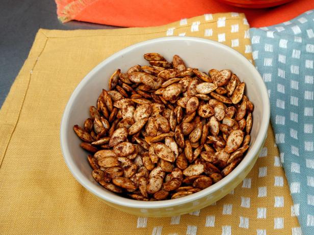 Pumpkin Spiced and Sugared Pumpkin Seeds Recipe | Food Network