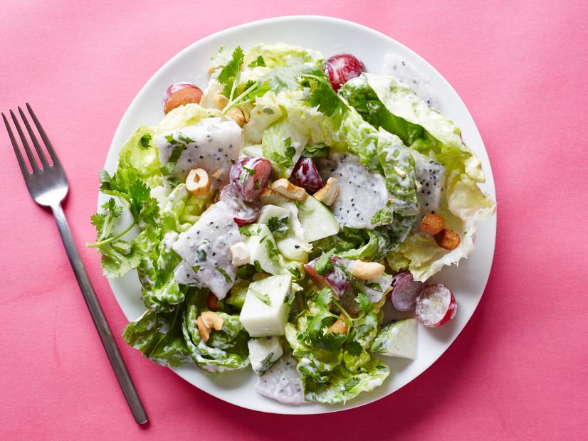 Food Network Kitchen's Healthy Dragon Fruit Waldorf Salad, as seen on Food Network.