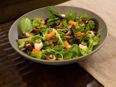 Food beauty of the Spooky Salad, as seen on Food Network’s Patricia Heaton Parties, Season 1.