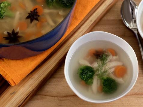 Flu Fighter Chicken Soup with Garlic and Star Anise