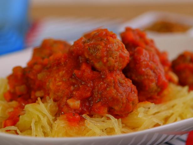 Paleo Spaghetti Squash and Amped Up Meatballs