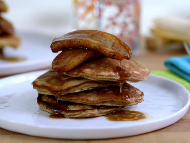 Gluten-Free Bananas Foster Pancakes image