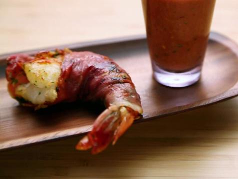 Serrano-Wrapped Sherry Shrimp