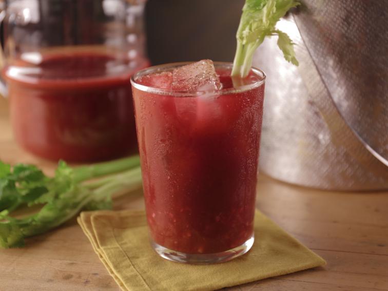 Bloody Mary with Homemade Vegetable Juice Recipe Bobby Flay Food