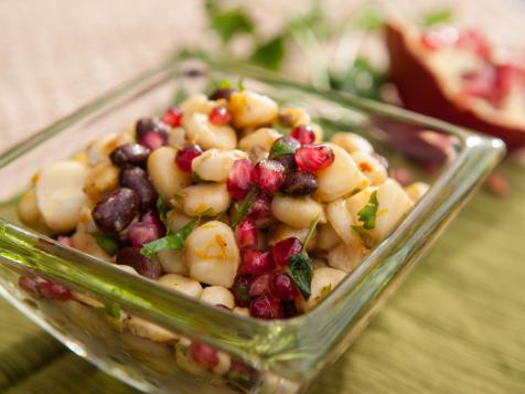 Hominy with Pomegranate and Cilantro