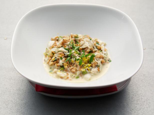 Crab Farrotto with Peas