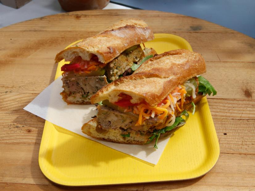 Geoffrey Zakarian's Vietnamese Style Meatloaf Sub as seen on Food Network's The Kitchen, Season 7.