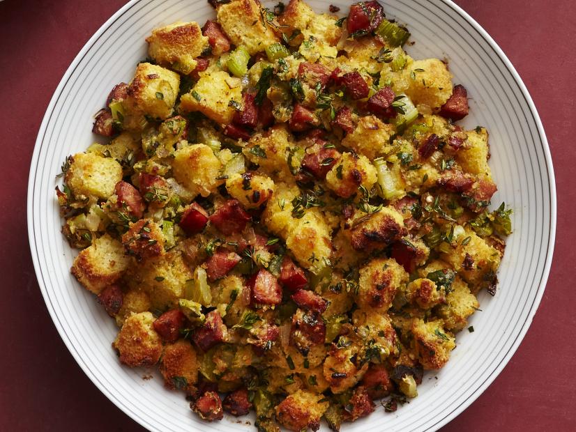 Cornbread-Andouille Stuffing Recipe | Food Network Kitchen | Food Network