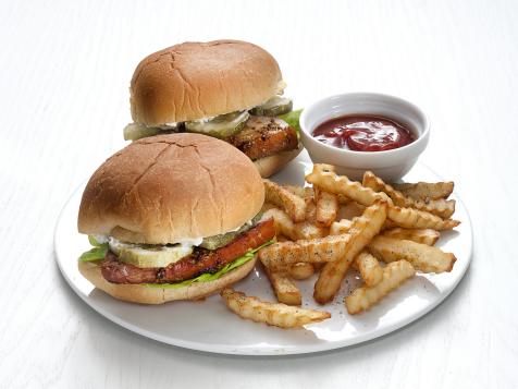 Ham Sliders with Seasoned Fries