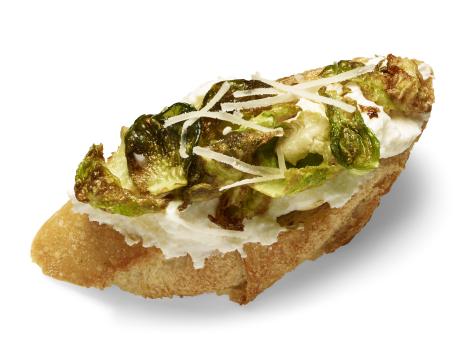 Ricotta-Brussels Sprouts Crostini
