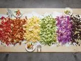 Food Network Kitchen's Six Foot Nachos, as seen on Food Network.