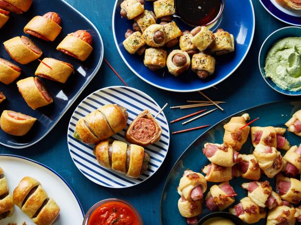 Food Network Kitchen's Pigs in a Blanket recipes, as seen on Food Network.