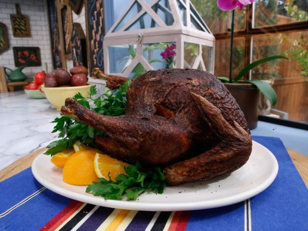 Sunny Anderson's Fried Turkey is seen on the set of Food Network's The Kitchen, Season 7.