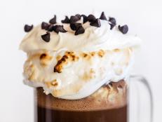 Toasted Marshmallow fluff rimmed hot chocolate