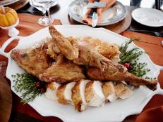 Host Giada de Laurentiis' dish, Crispy Truffled Turkey, as seen on Food Network’s Giada’s Holiday Handbook, Season 1.