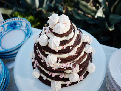 Host Giada de Laurentiis' dish, Chocolate Candy Cane Tower, as seen on Food Network’s Giada’s Holiday Handbook, Season 1.