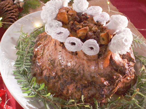 Crown Roast of Pork with Chestnut Sausage Stuffing
