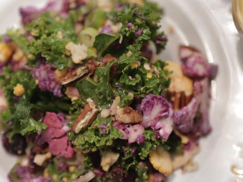 Shaved Cauliflower Salad with Toasted Pecans and Cranberries