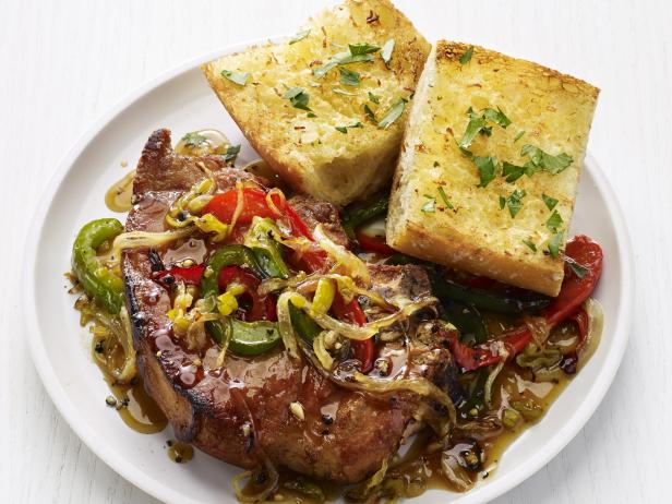 Onion-and-Pepper Pork Chops image