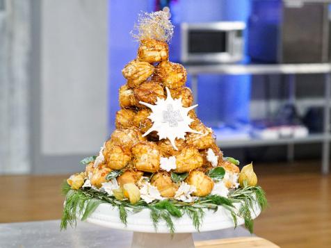 Quince and Prickly Pear Croquembouche
