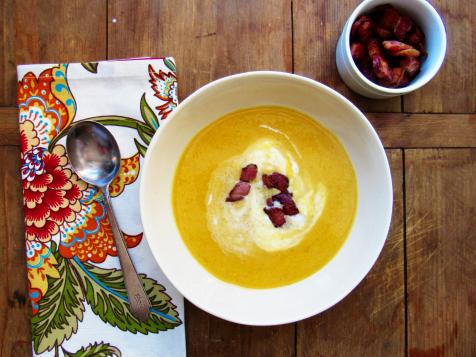 Roasted Butternut Squash Soup with Creme Fraiche