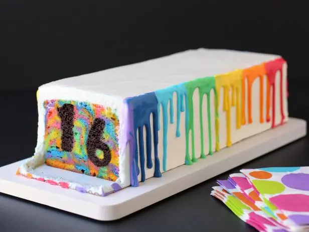 Tie-Dye Rainbow Reveal Cake Recipe | Beth Klosterboer | Food Network