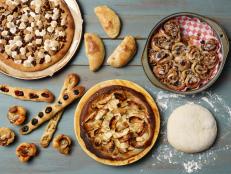 Food Network Kitchen’s Apple Tart, Stuffed breadsticks, S'mores Pizza, Mini Pizza Cups, Grilled Flatbread Gyros, Naan, Raisin and Walnut Cinnamon Rolls, Empanadas from 8 New Things to Make with Store-Bought Pizza Dough for KIDS CAN BAKE/KIDS CAN MAKE/EASTER, as seen on Food Network