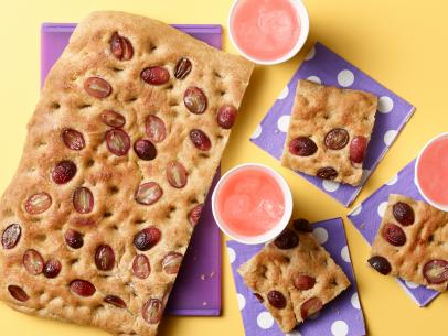 Food Network Kitchen’s Sweet Grape Focaccia Bread from Kids Can Bake for KIDS CAN BAKE/KIDS CAN MAKE/EASTER, as seen on Food Network
