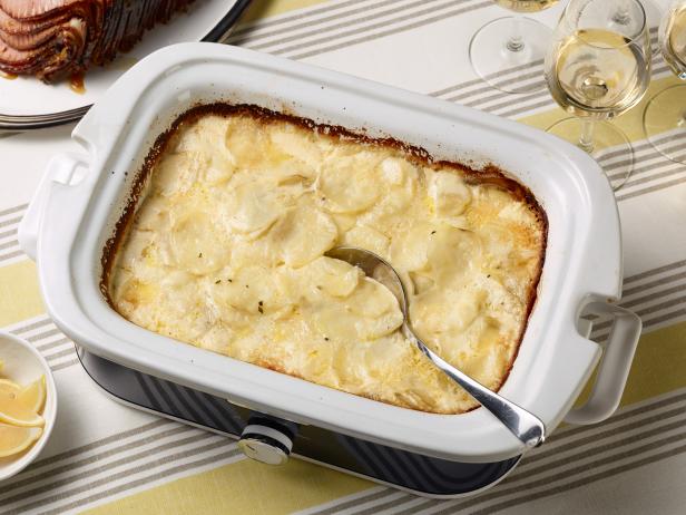 Food Network Kitchen’s Slow Cooker Scalloped Potatoes from Slow-Cooker Recipes for Easter for KIDS CAN BAKE/KIDS CAN MAKE/EASTER, as seen on Food Network.