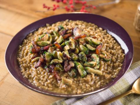Risotto with Guanciale, Brussels Sprouts and Parmigiano