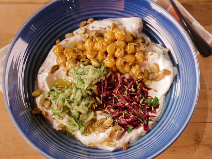 Savory Yogurt Bowl with Chickpeas, Cucumbers and Beets Recipe Bobby