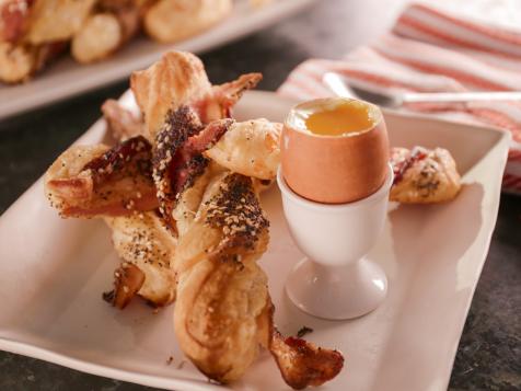 Bacon-Cheddar Twists with Soft-Cooked Eggs