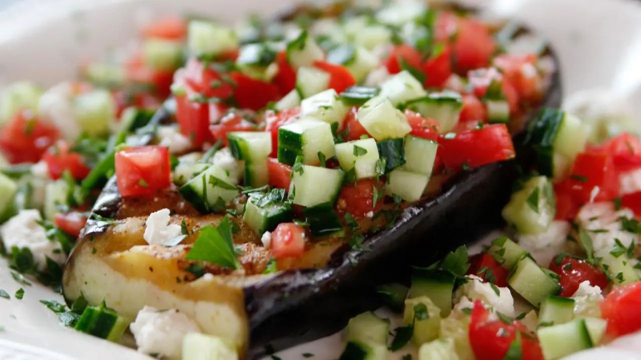Greek Grilled Eggplant Steak