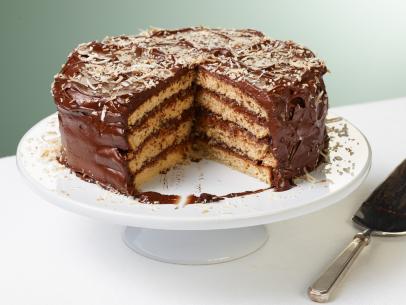 Food Network Kitchen’s Peanut Butter-Chocolate-Coconut Layer Cake from Peanut Butter Cake Spinoffs for KIDS CAN BAKE/KIDS CAN MAKE/EASTER, as seen on Food Network.