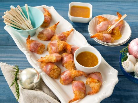 Ham-Wrapped Coconut Shrimp