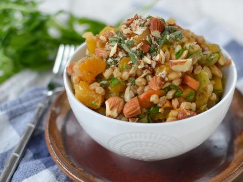 Farro Stuffing with Butternut Squash and Almonds