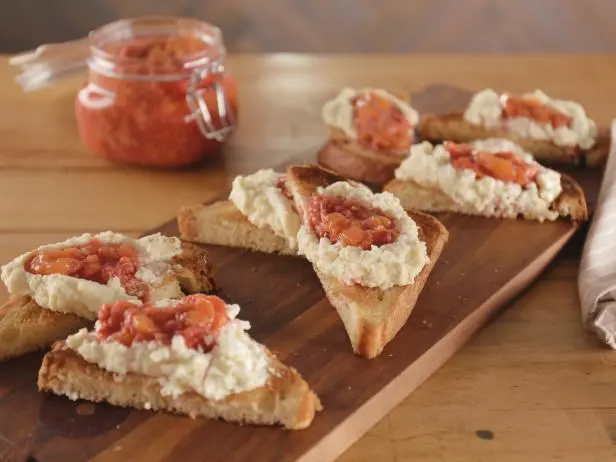 Whipped Ricotta Toast with Quick Peach-Raspberry Jam Recipe