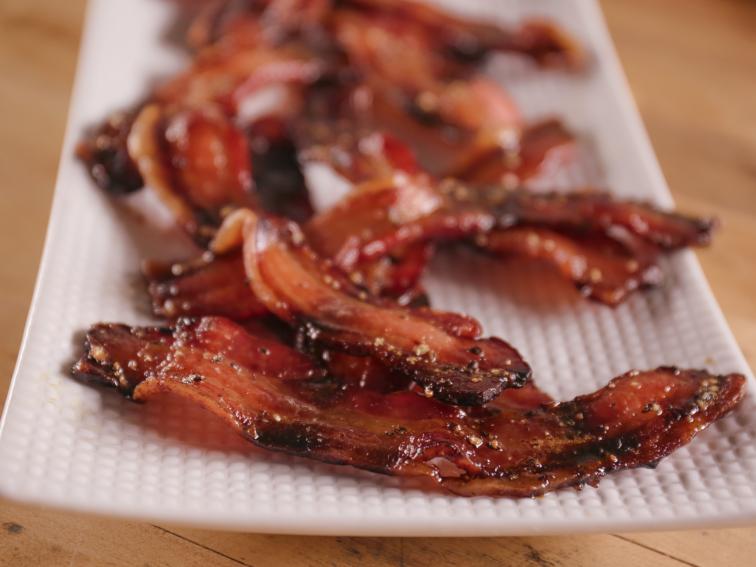 HoneyBourbon Glazed Bacon Recipe Bobby Flay Food Network
