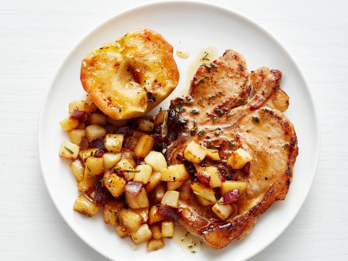 Pork Chops with Baked Apples Recipe | Food Network Kitchen | Food Network